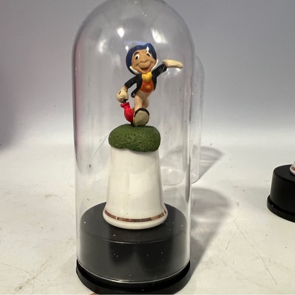 Disney collectables.  2 England silver thimbles, one small Tinkerbell Snowglobe - Picture 2 of 4